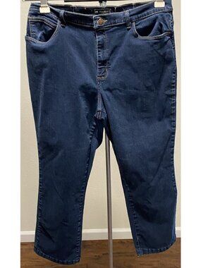 Lee 1889 Relaxed Fit Jeans Womens Size 16P Medium Dark Wash 34X26”